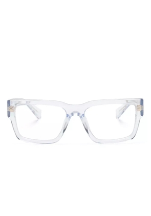 Miu Miu Eyewear logo-plaque square-frame glasses - Neutrals