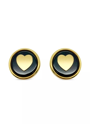 Jennifer Gibson Jewellery 1980s Moschino heart earrings - Gold