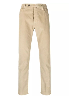 Incotex slim-cut cotton trousers - Neutrals