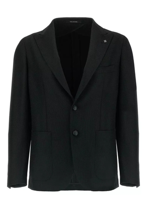 Tagliatore textured peak-lapel blazer - Black