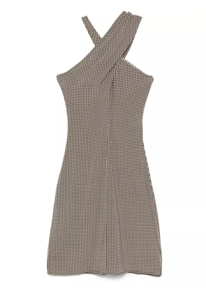 Courrèges criss-cross jersey mini dress - Neutrals