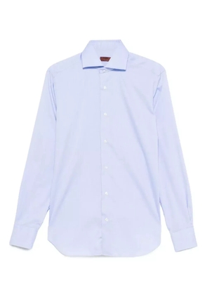 Barba button-fastening cotton shirt - Blue