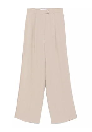 DE SANTIS crepe trousers - Neutrals