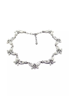 Jennifer Gibson Jewellery Sardi 1980s crystal butterfly necklace - Silver