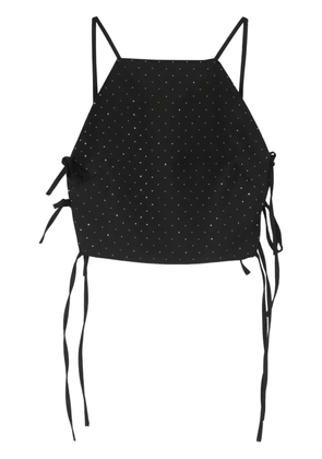 Chiara Ferragni rhinestone-embellished crop top - Black