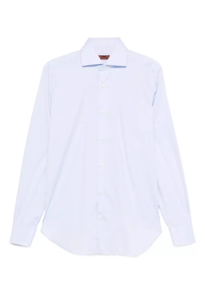 Barba button-fastening cotton shirt - Blue