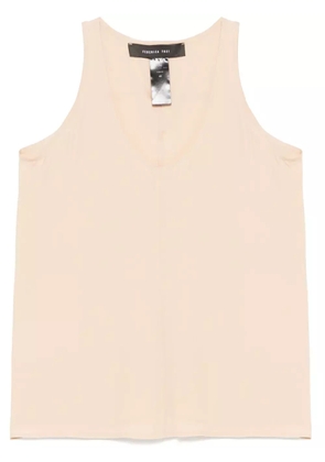 Federica Tosi crepe de chine tank top - Neutrals