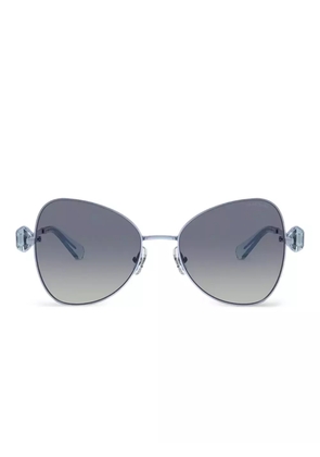 Swarovski Eyewear crystal-embellished geometric sunglasses - Blue