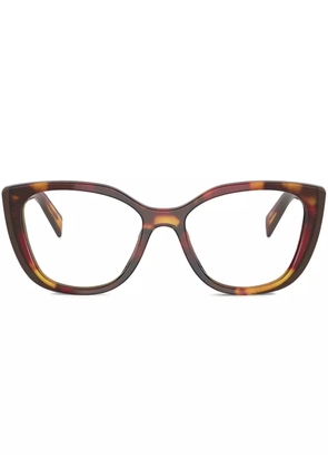 Prada Eyewear oversized-frame glasses - Brown
