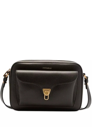 Coccinelle large Beat Soft flap-pocket leather shoulder bag - Black