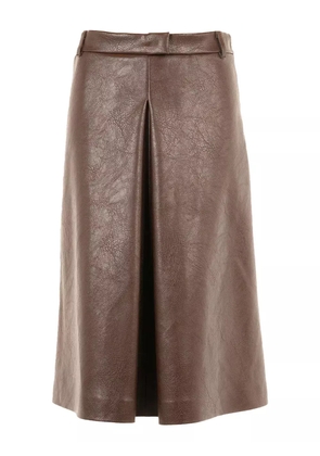 MSGM pleated midi skirt - Brown
