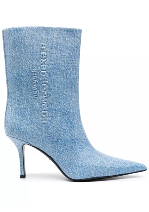Alexander Wang Delphine 90mm denim boots - Blue