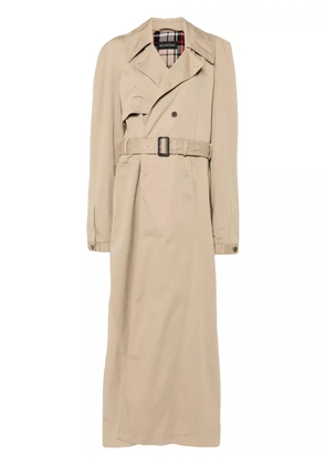 Balenciaga deconstructed-design trench coat - Neutrals