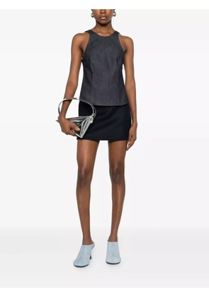 Sportmax logo-detail mini skirt - Blue