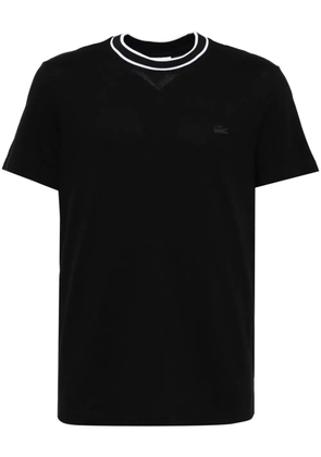 Lacoste Stretch Piqué Stripe Collar t-shirt - Black