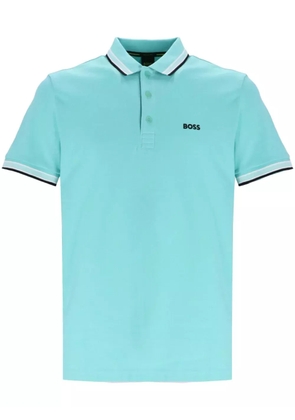 BOSS GREEN HUGO BOSS logo-embroidered polo shirt - Blue