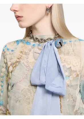 Acne Studios engraved-logo hoop earrings - Silver