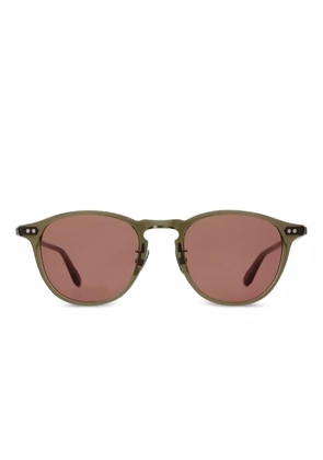 Garrett Leight Hampton round-frame sunglasses - Green