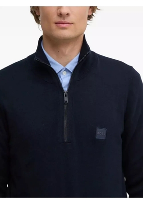 BOSS logo-patch sweater - Black