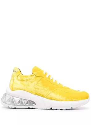 Philipp Plein velvet low-top sneakers - Yellow