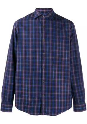 Deperlu checked cotton shirt - Blue