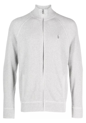 Polo Ralph Lauren waffle-knit zip-up cardigan - Grey