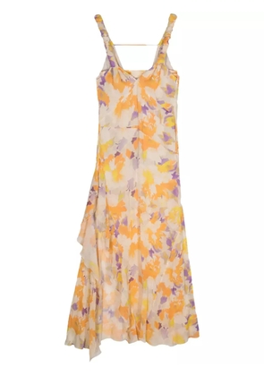 Patrizia Pepe floral-print crepe maxi dress - Orange