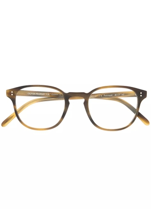Oliver Peoples Fairmont round frame glasses - Brown