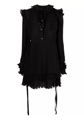 Philipp Plein ruffled plissé midi dress - Black
