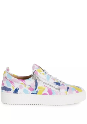 Giuseppe Zanotti Gail brushstrokes-print low-top sneakers - White