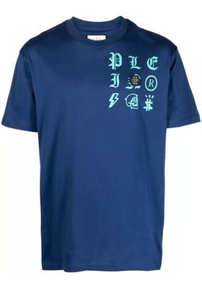 Philipp Plein Gothic Plein logo-print T-shirt - Blue