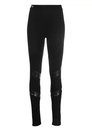 Philipp Plein Super high-waisted denim-leggings - Black