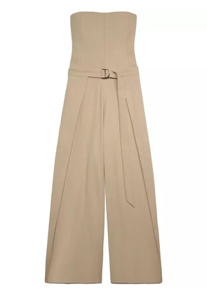 AMI Paris strapless layered jumpsuit - Neutrals