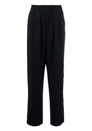 Emporio Armani pleat-detail high-waist trousers - Blue