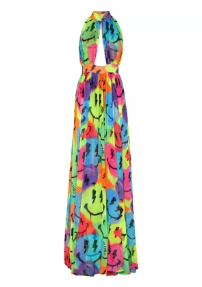 Philipp Plein Smile chiffon maxi dress - Blue