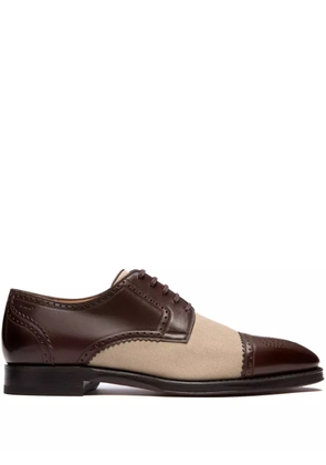 Bally panelled leather derby shoes - Brown