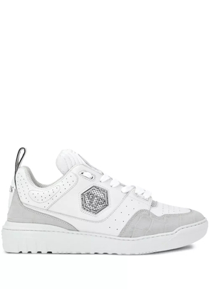 Philipp Plein logo-plaque sneakers - White