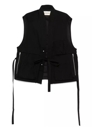 MORDECAI panelled vest - Black