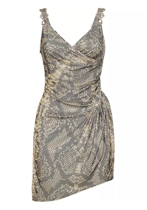 Philipp Plein rhinestone-embellished mini dress - Neutrals
