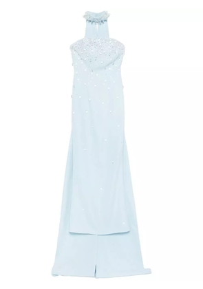 JEAN-LOUIS SABAJI crepe cape and dress set - Blue