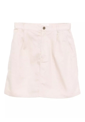 To b. by agnès b. logo-embroidered mini skirt - Neutrals