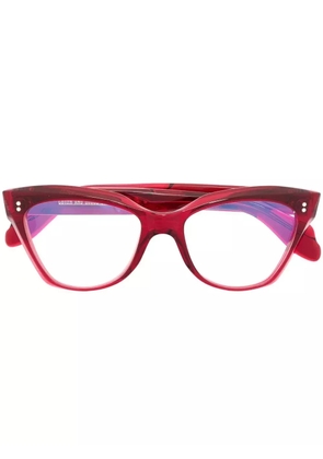 Cutler & Gross cat eye-frame glasses - Red