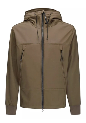 C.P. Company goggle-detail hooded jacket - Brown