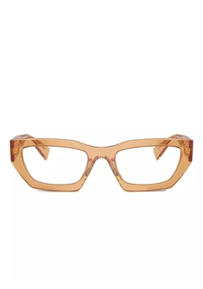 Miu Miu Eyewear geometric-frame glasses - Orange