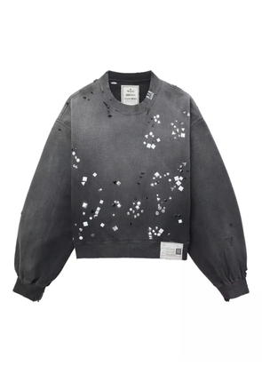 Maison MIHARA YASUHIRO embellished distressed sweatshirts - Grey