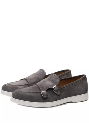 Poche Paris buckle strap monk shoes - Grey