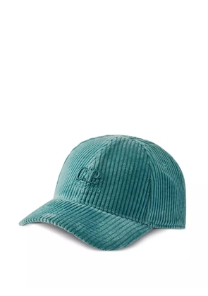 C.P. Company logo-embroidered corduroy cap - Blue