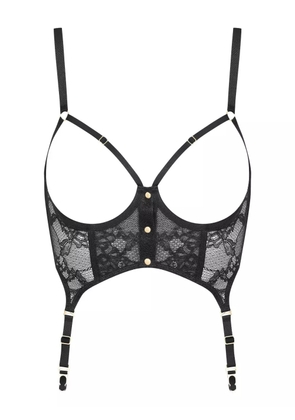 Maison Close Jeux Magnétiques open suspender bustier - Black