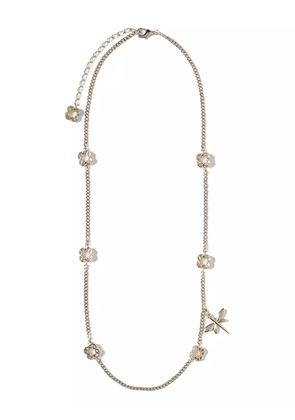 ELENA MIRO` dragonfly monogram charms necklace - Gold