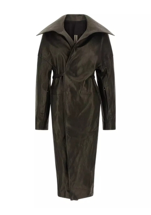 Rick Owens dracucollar belted leather coat - Black